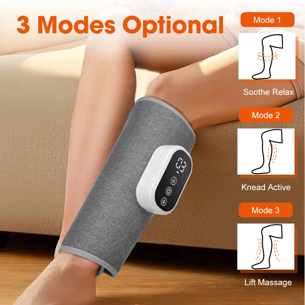 Cordless 360° Airbag Compression Leg Massager (3 Modes, Heating)