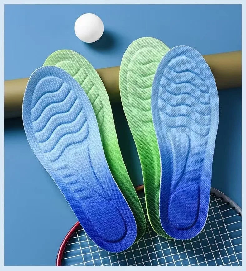 4D Cloud Sports Insoles (PU, Shock Absorbing, Breathable) — Running & Orthopedic Care