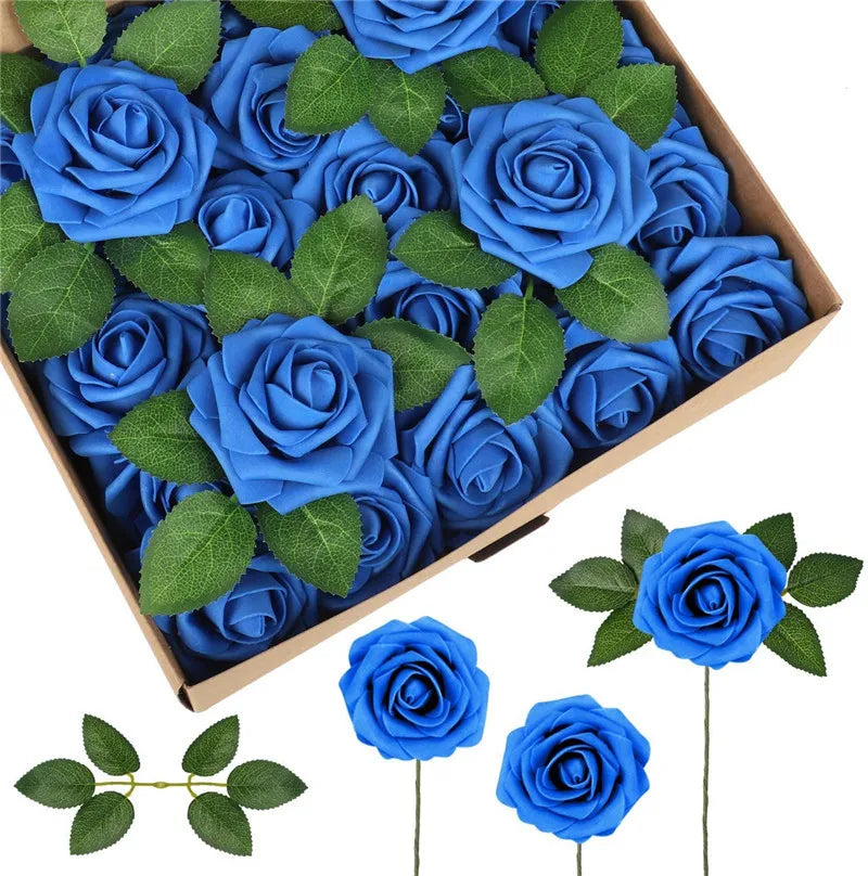 Rose Artificial Foam Flowers (10–100 pcs) — Wedding, Centerpieces & Gifts