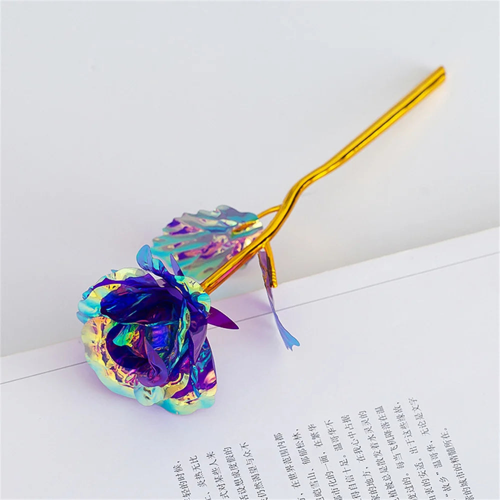 Gold Foil Artificial Rose (24K Look) — Wedding/Valentine’s/Mother’s Day Decor
