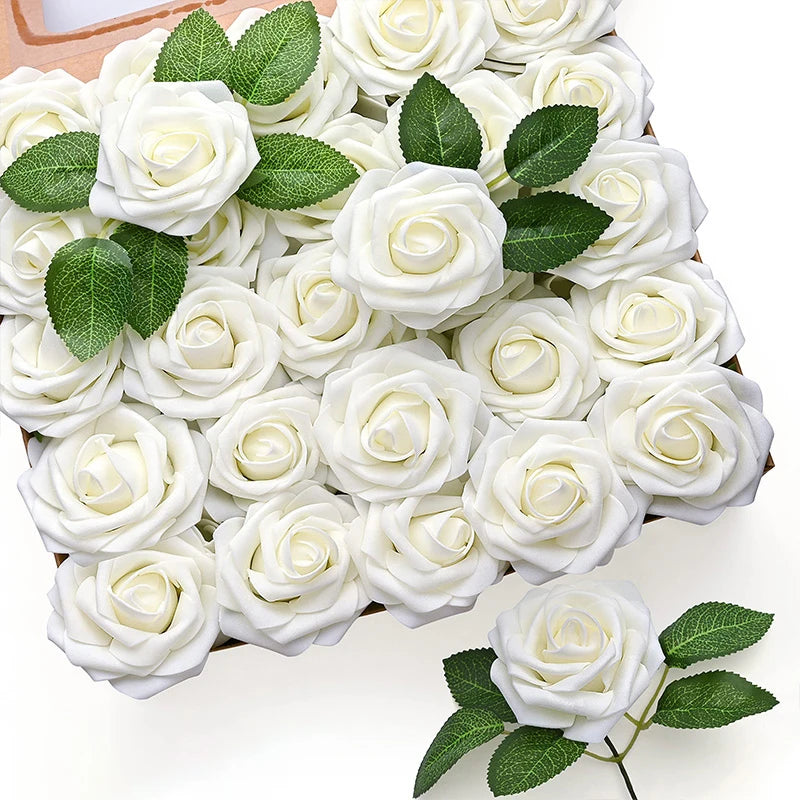 Rose Artificial Foam Flowers (10–100 pcs) — Wedding, Centerpieces & Gifts